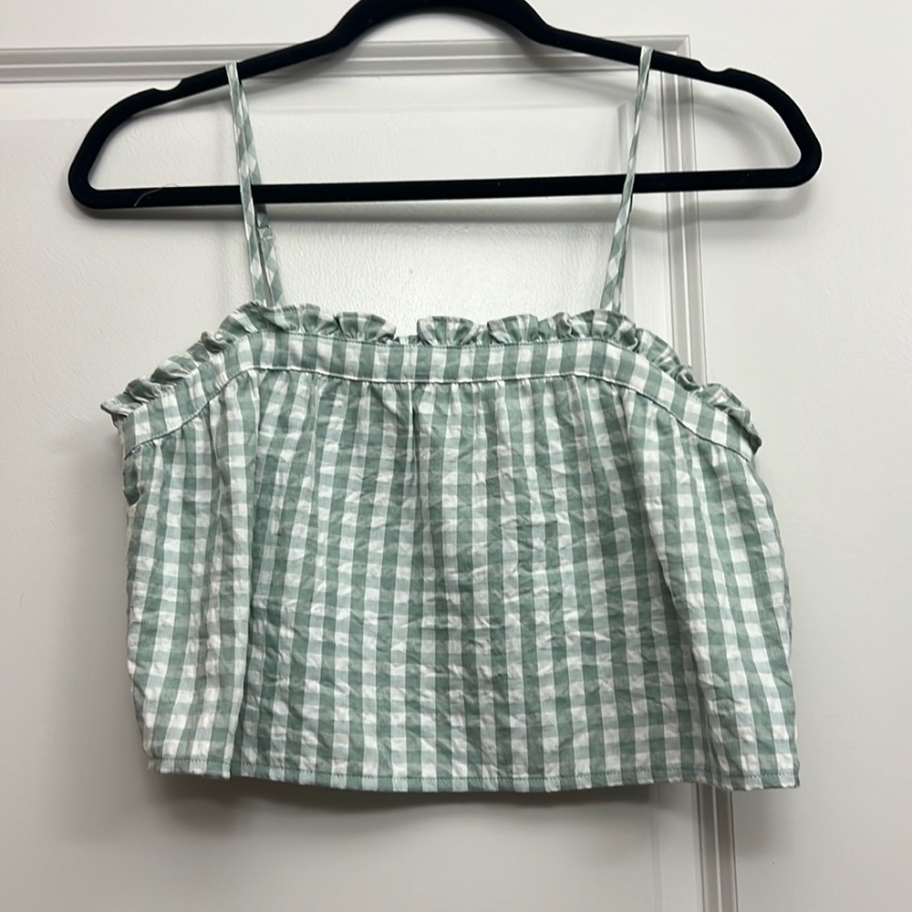 Green checkered top from Tilly’s